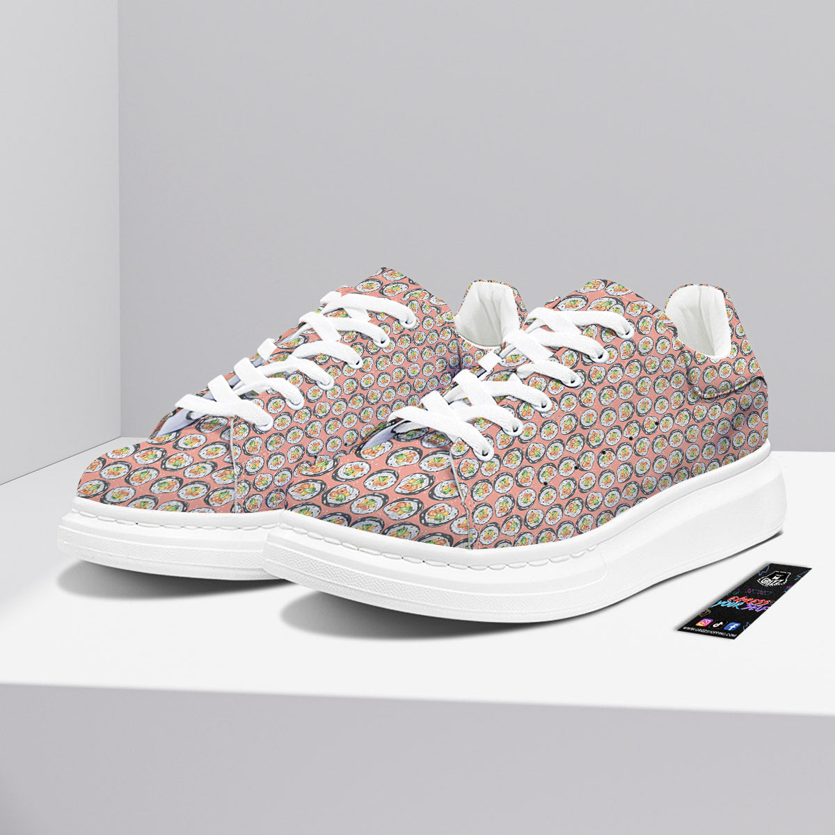 Sushi Colorful Print Pattern Platform Shoes-grizzshop