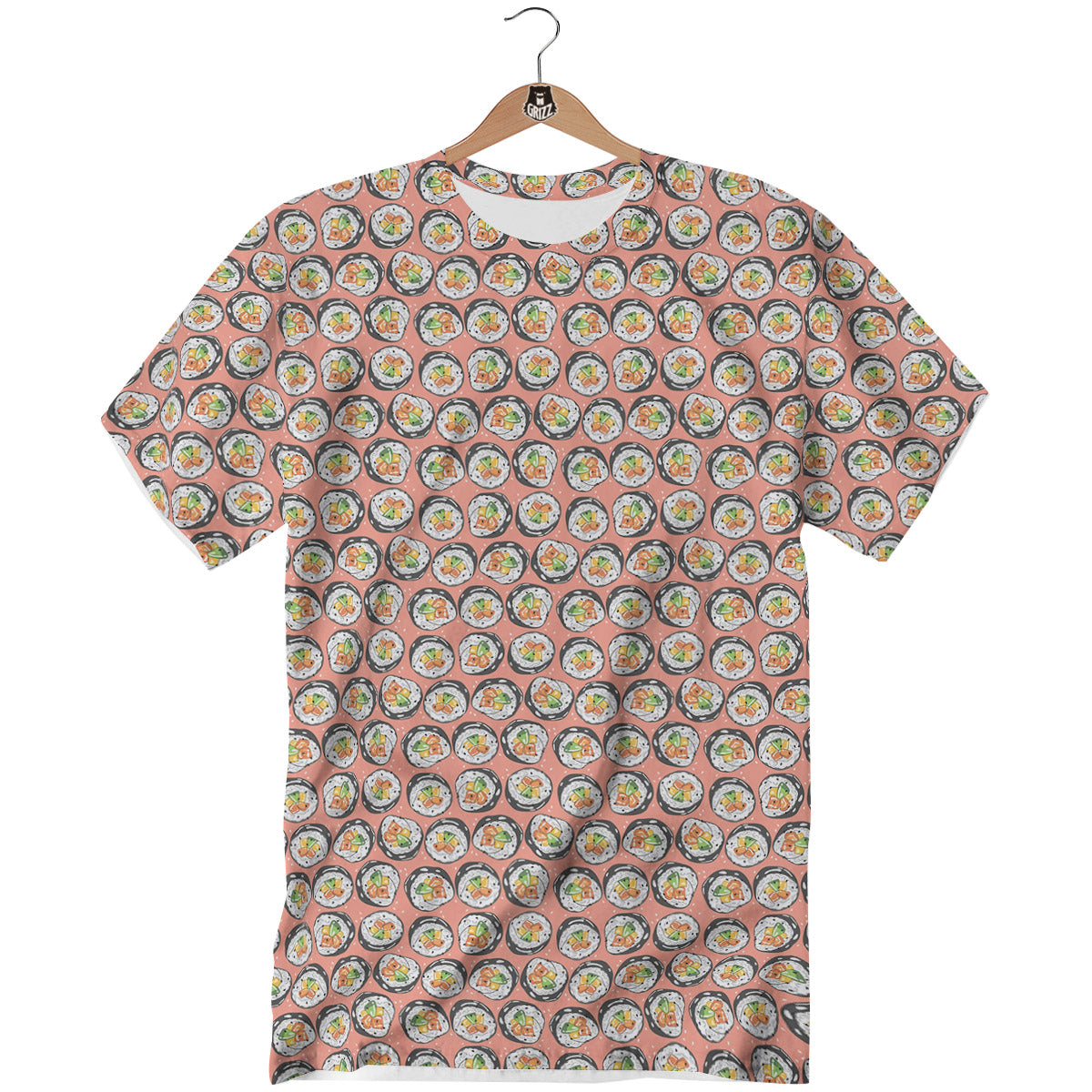 Sushi Colorful Print Pattern T-Shirt-grizzshop