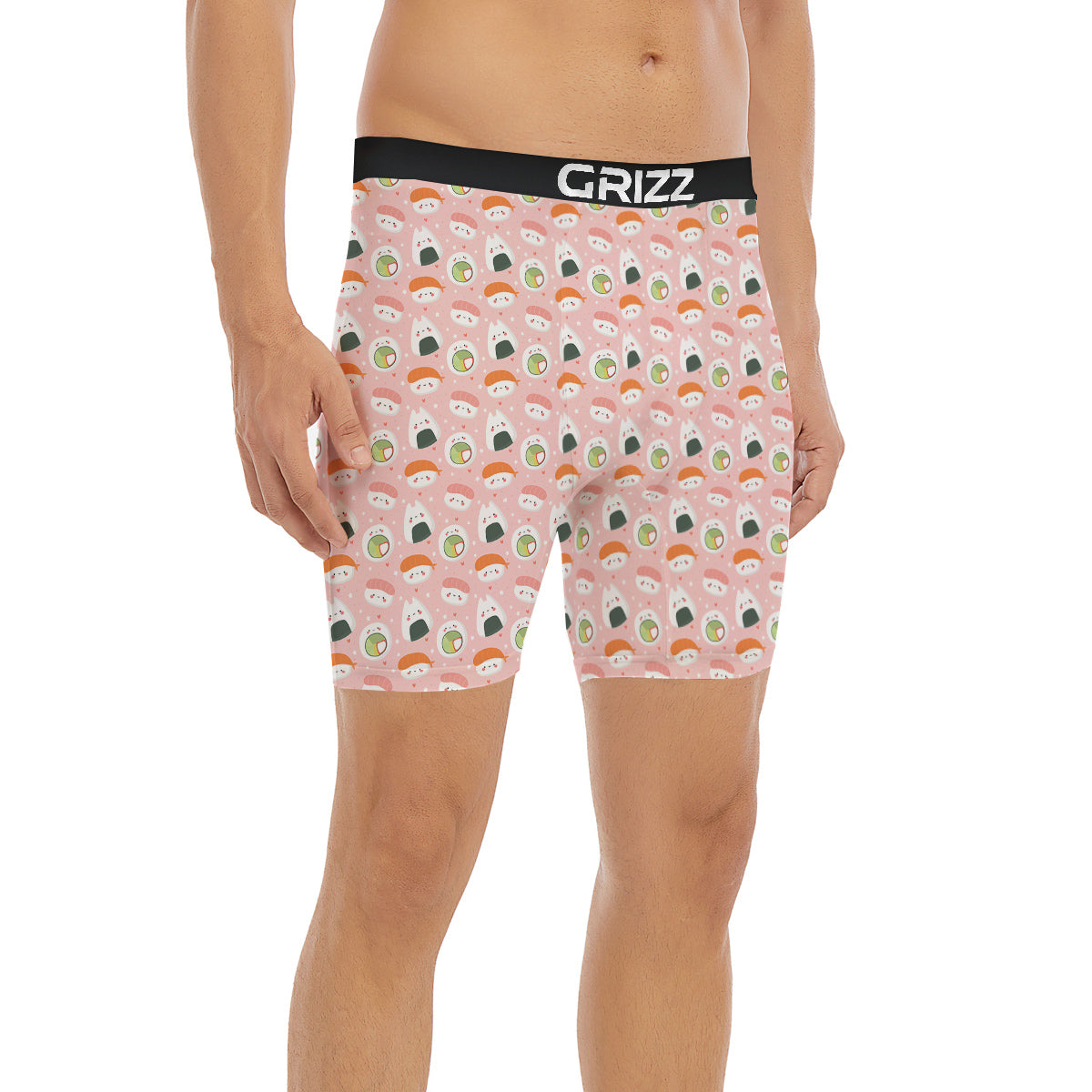 Sushi Cute Japanese Print Pattern Boxer Briefs-grizzshop