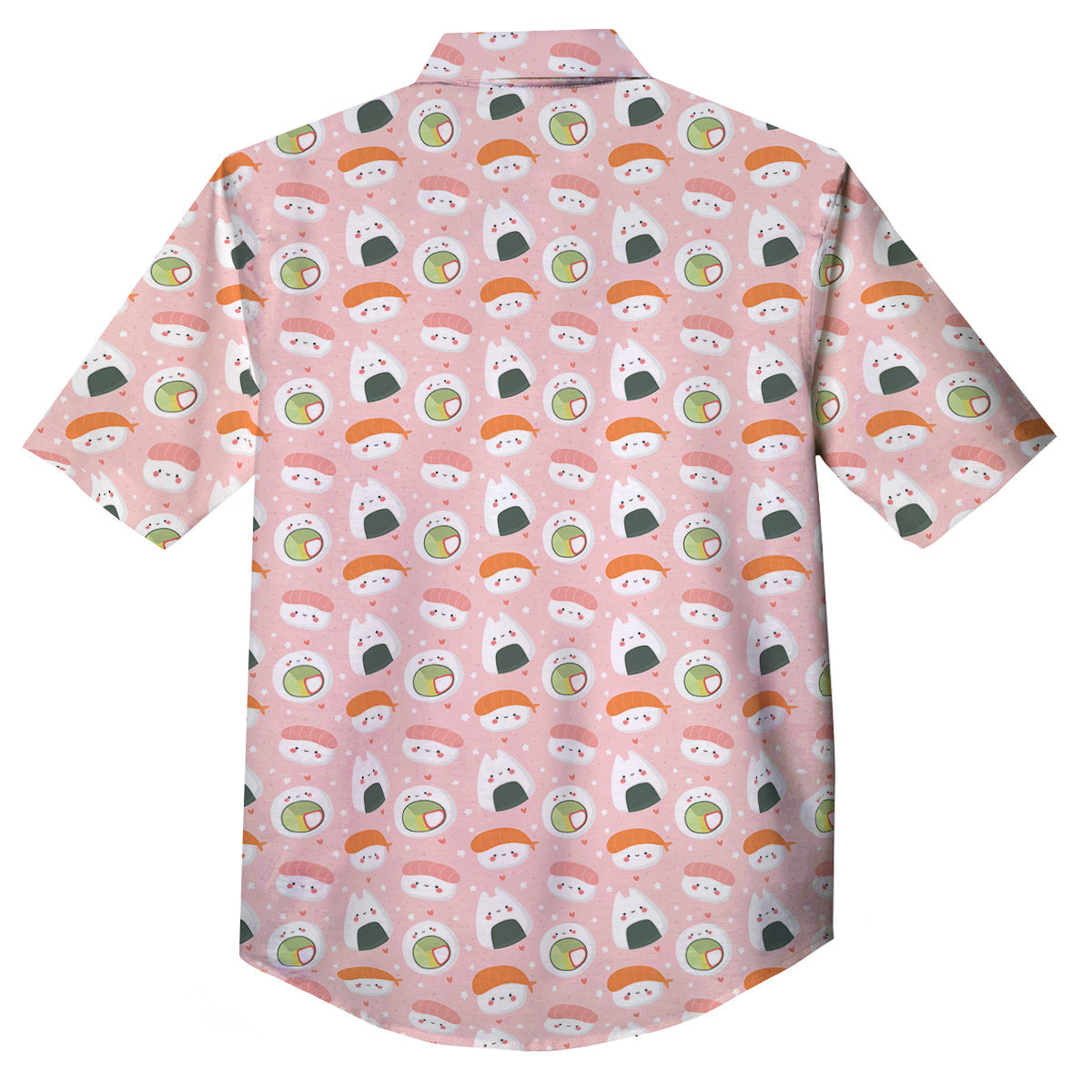 Sushi Cute Japanese Print Pattern Button Up Shirt-grizzshop