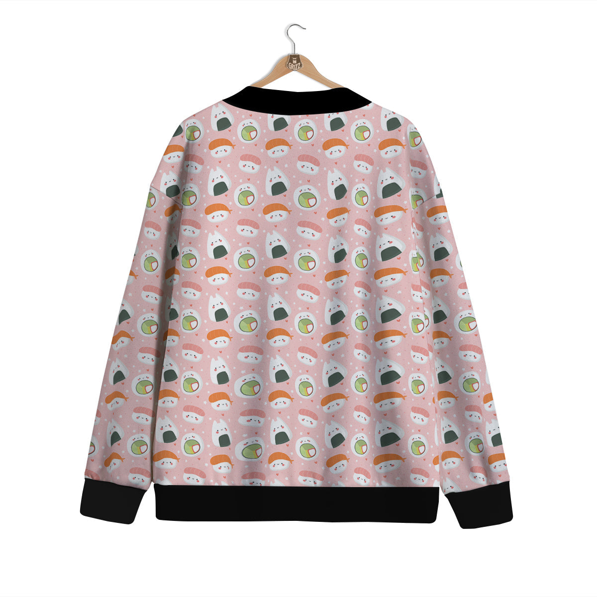 Sushi Cute Japanese Print Pattern Cardigan-grizzshop