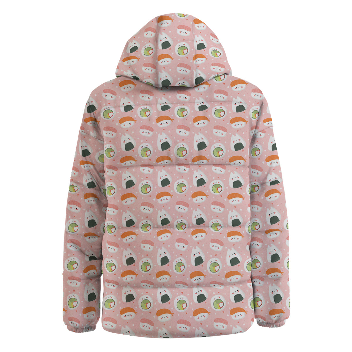 Sushi Cute Japanese Print Pattern Down Jacket-grizzshop
