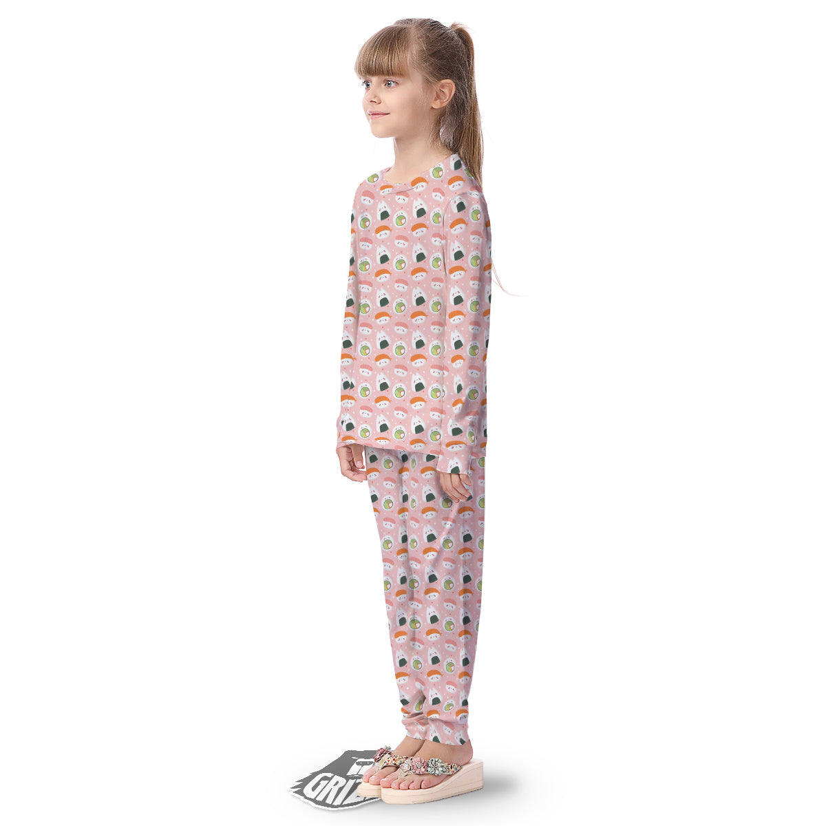 Sushi Cute Japanese Print Pattern Kid's Pajamas-grizzshop