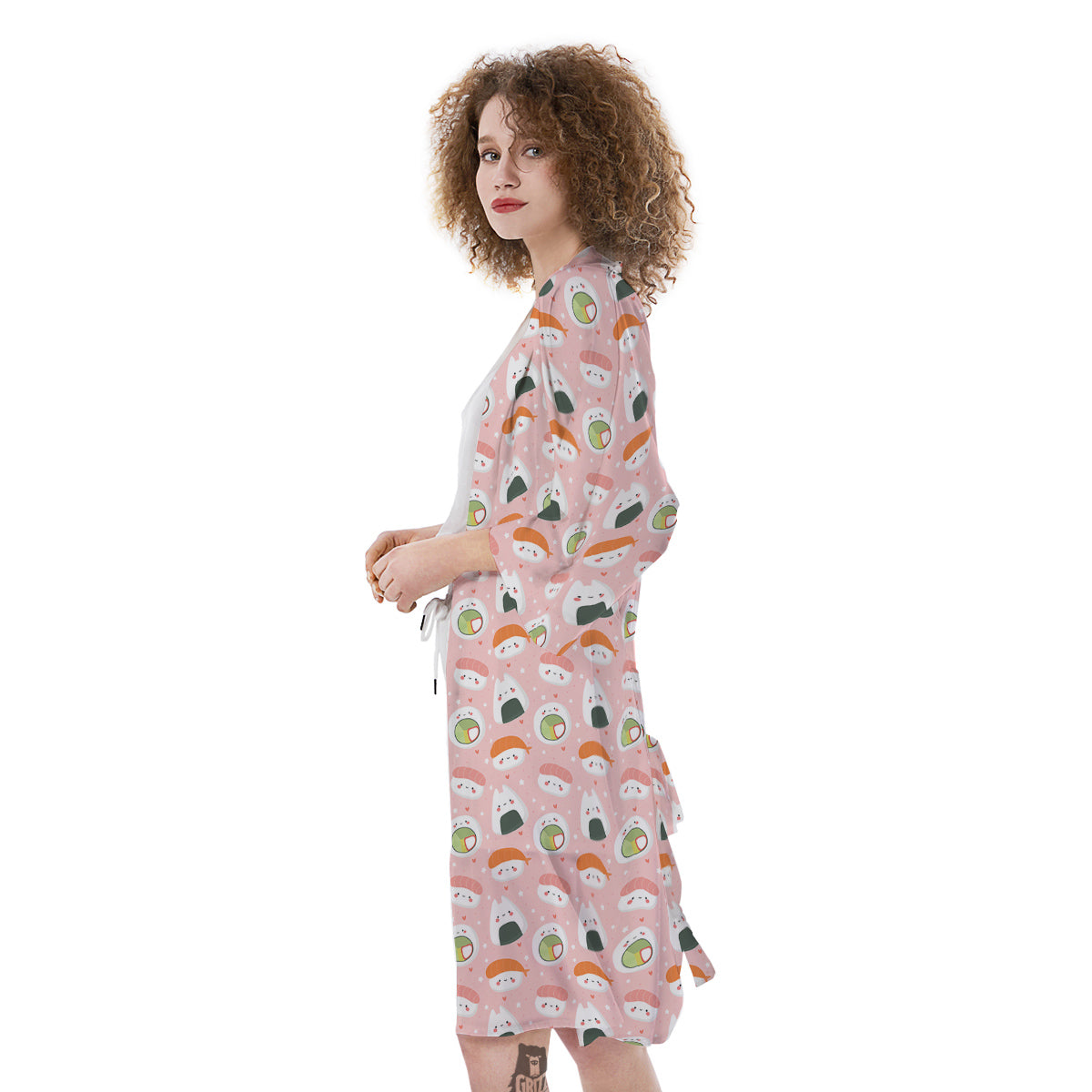 Sushi Cute Japanese Print Pattern Kimono-grizzshop