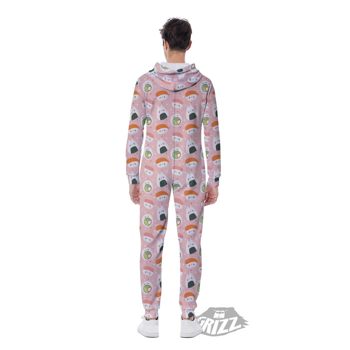 Sushi Cute Japanese Print Pattern Men's Jumpsuit-grizzshop