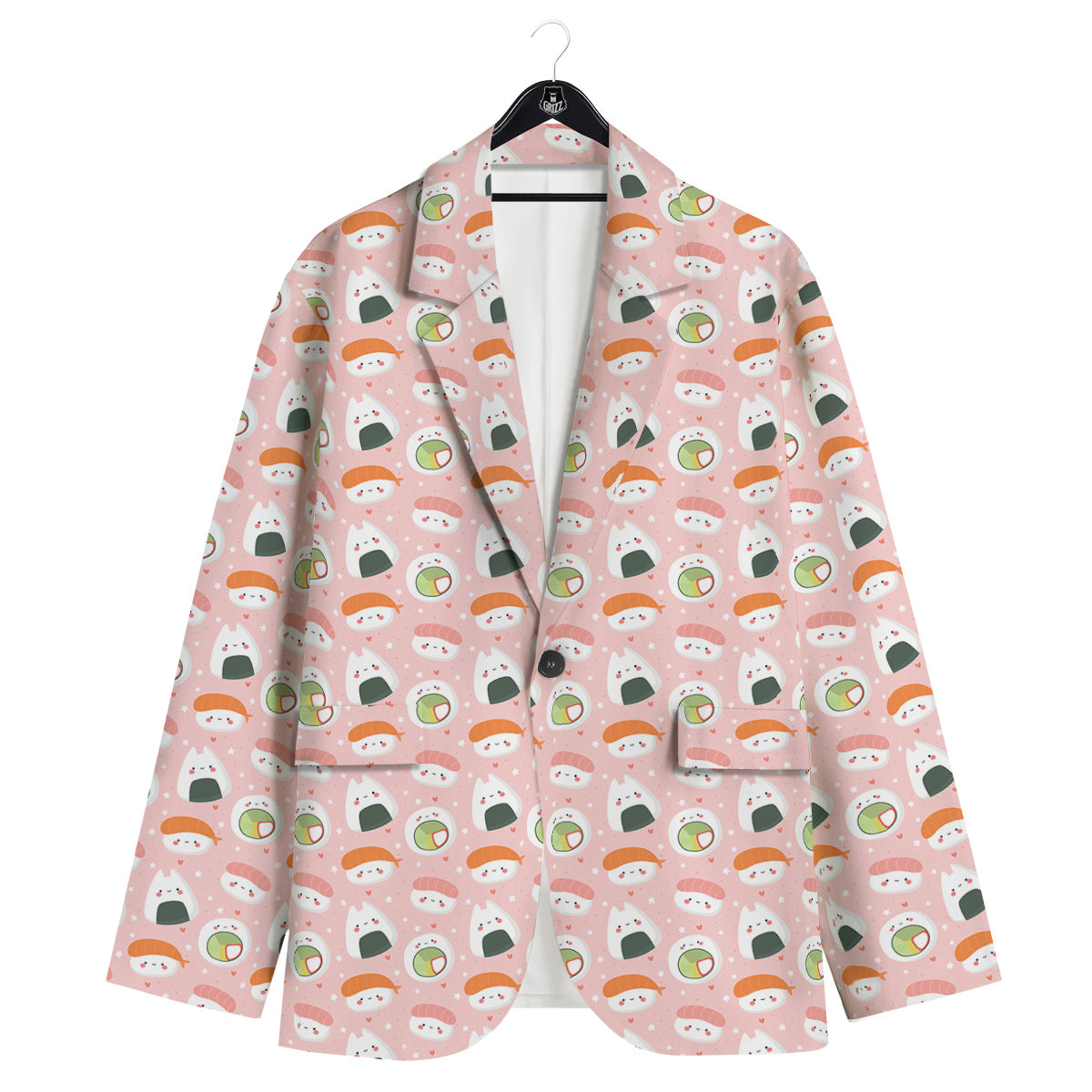 Sushi Cute Japanese Print Pattern Men's Sport Coat-grizzshop