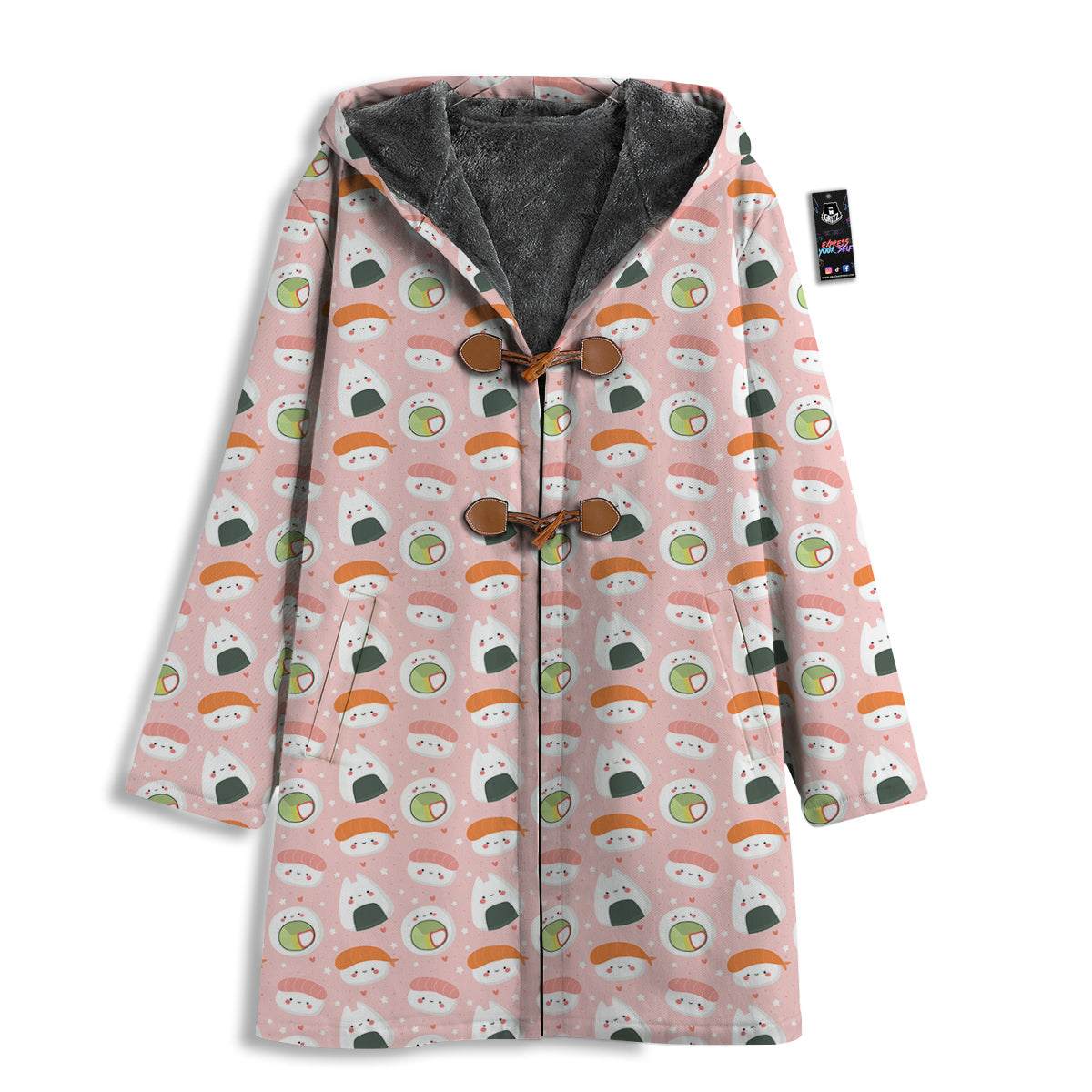 Sushi Cute Japanese Print Pattern Men's Windbreaker Jacket-grizzshop