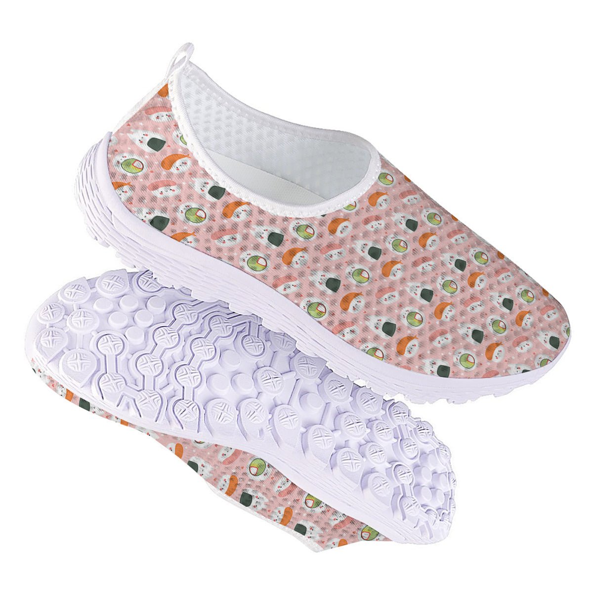 Sushi Cute Japanese Print Pattern Nurse Shoes-grizzshop