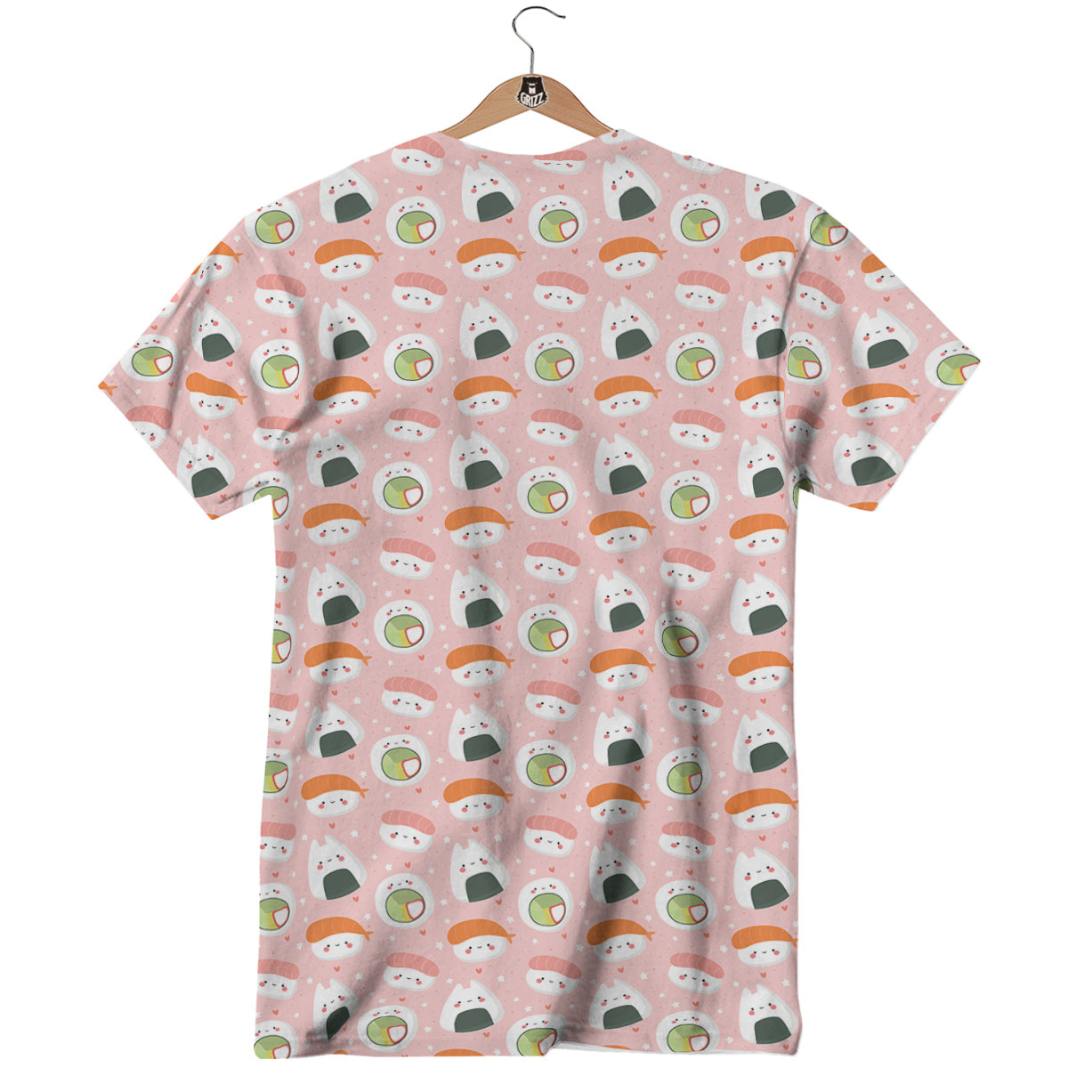 Sushi Cute Japanese Print Pattern T-Shirt-grizzshop