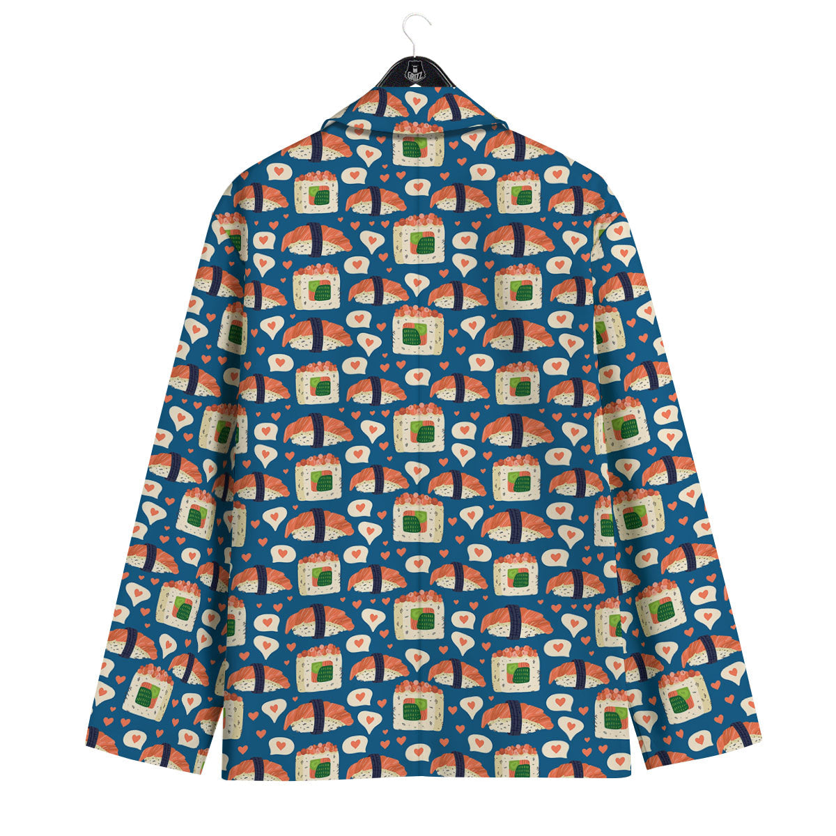 Sushi Doodle Japanese Print Pattern Men's Sport Coat-grizzshop