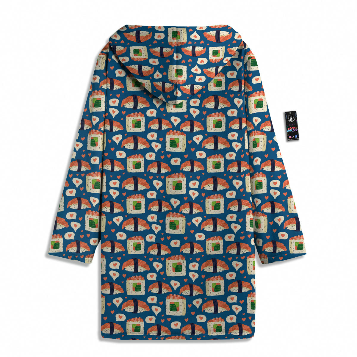Sushi Doodle Japanese Print Pattern Men's Windbreaker Jacket-grizzshop