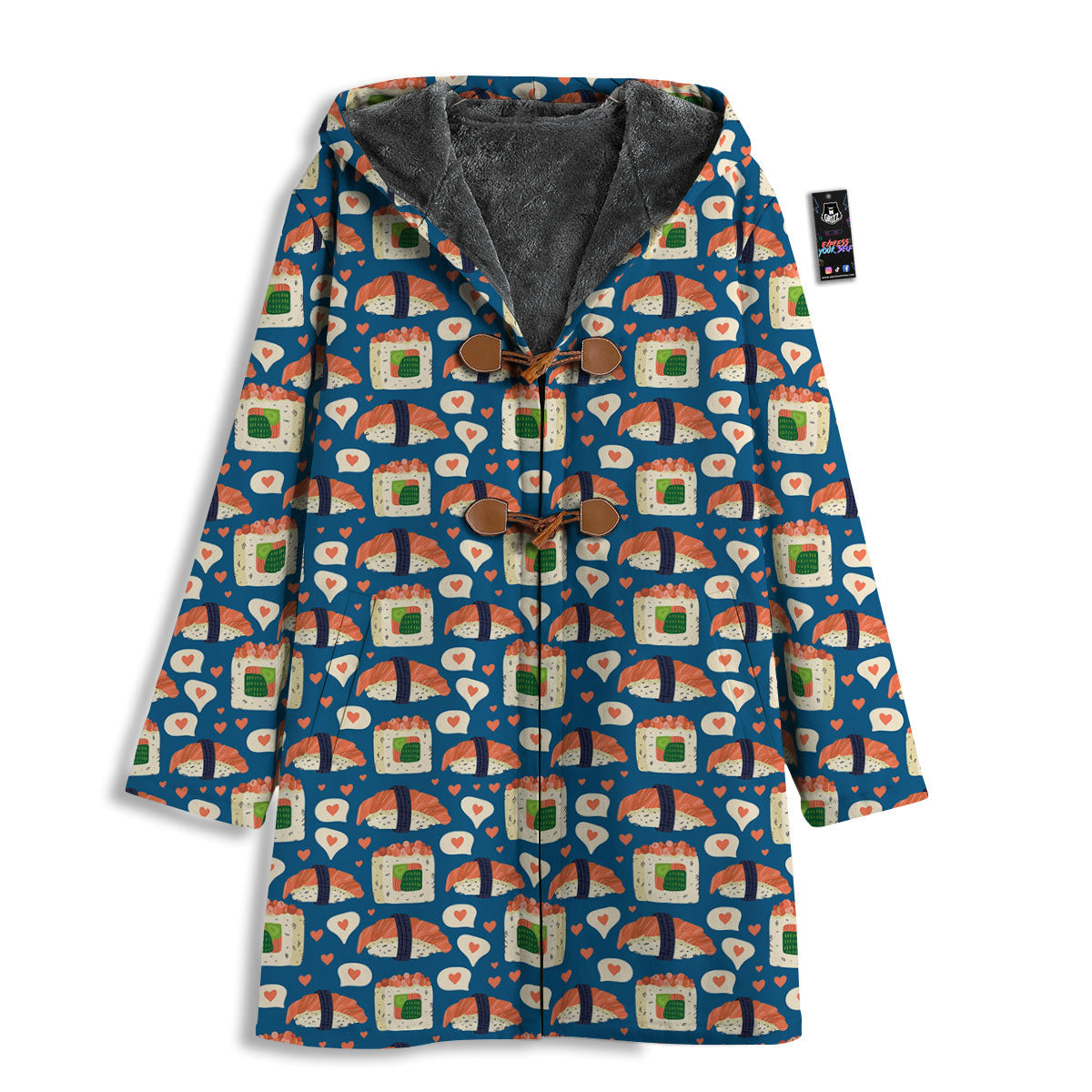 Sushi Doodle Japanese Print Pattern Men's Windbreaker Jacket-grizzshop