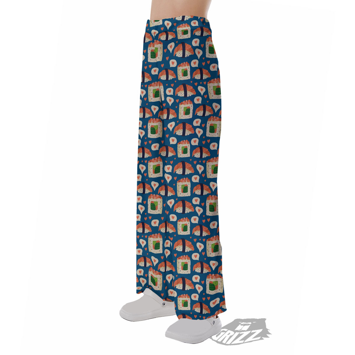 Sushi Doodle Japanese Print Pattern Pajama Pants-grizzshop