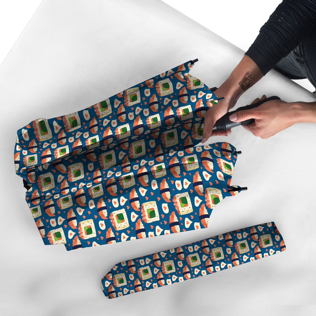 Sushi Doodle Japanese Print Pattern Umbrella-grizzshop