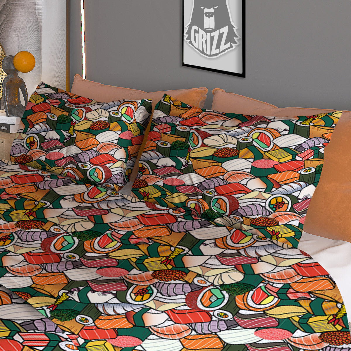 Star Of David Golden Print Duvet Cover Bedding Set
