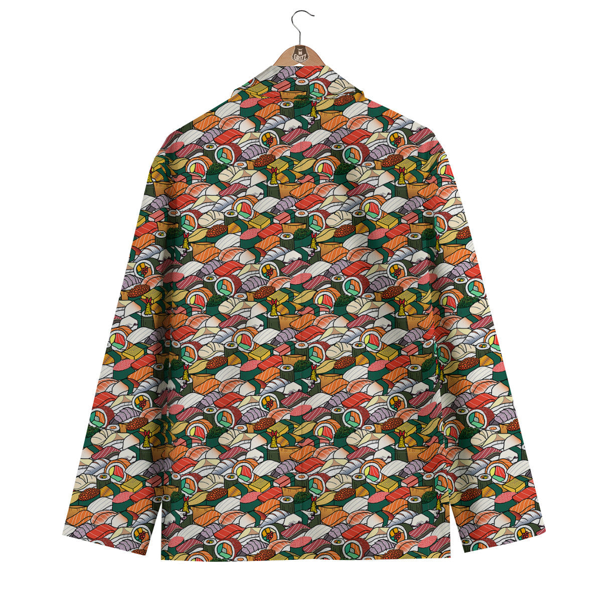Sushi Japanese Colorful Print Pattern Men's Blazer-grizzshop