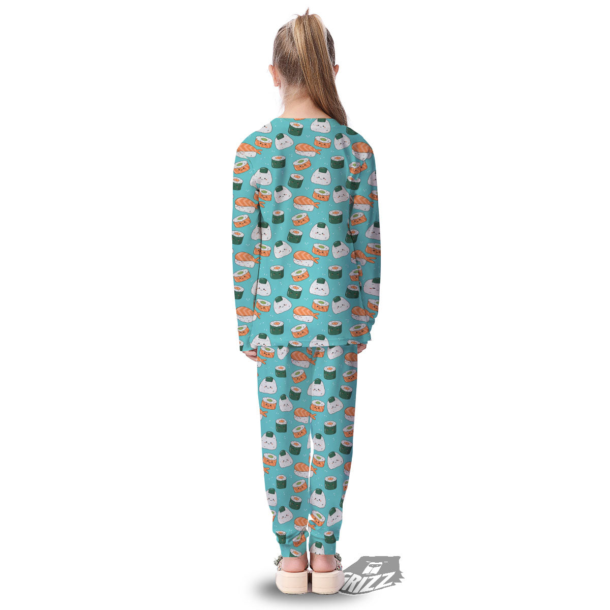Sushi Kawaii Japanese Print Pattern Kid's Pajamas-grizzshop