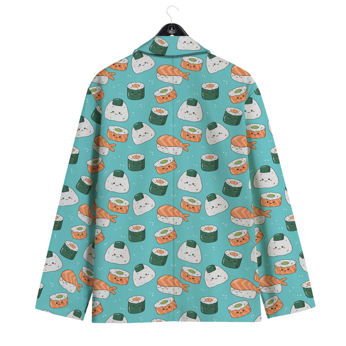 Sushi Kawaii Japanese Print Pattern Men's Sport Coat-grizzshop
