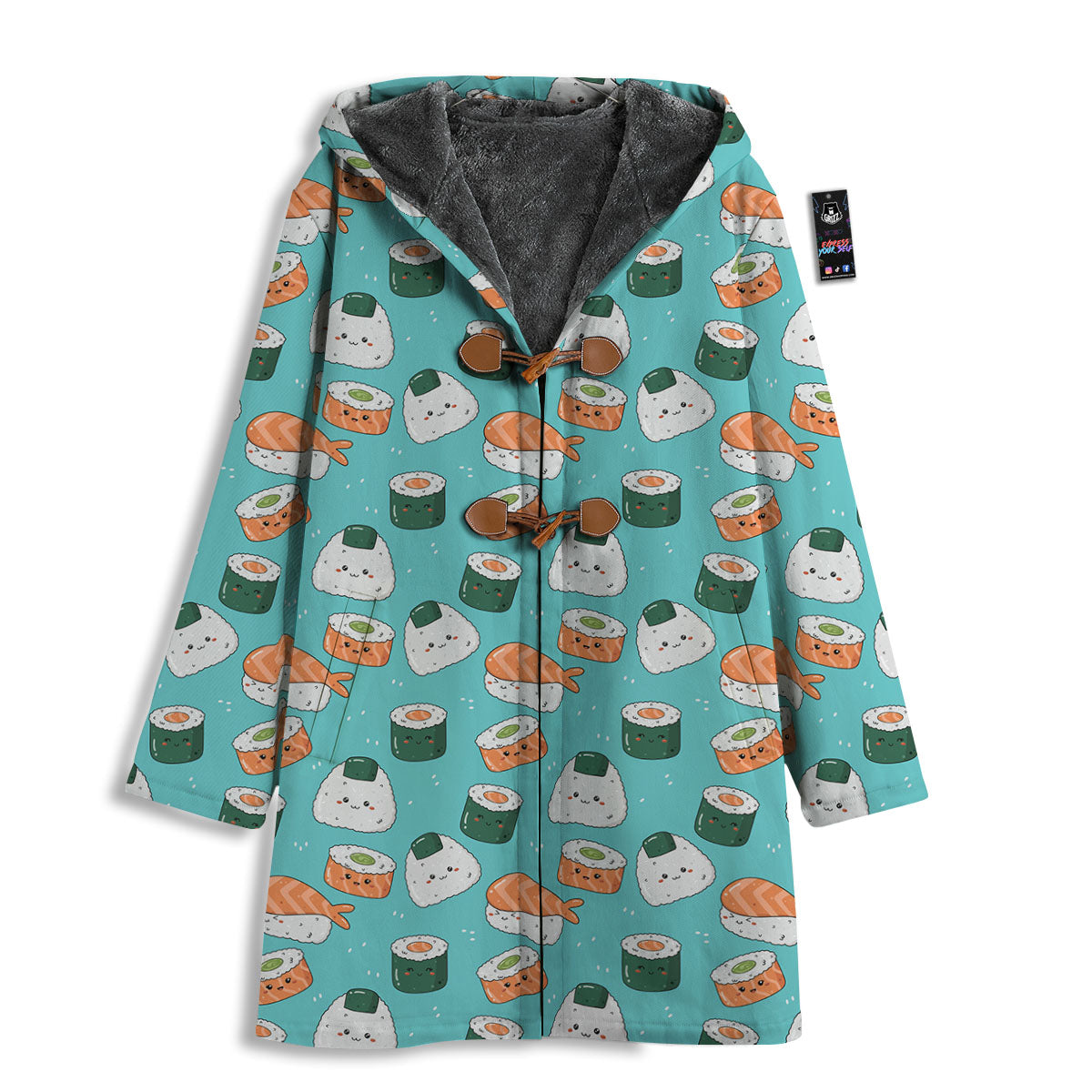 Sushi Kawaii Japanese Print Pattern Men's Windbreaker Jacket-grizzshop