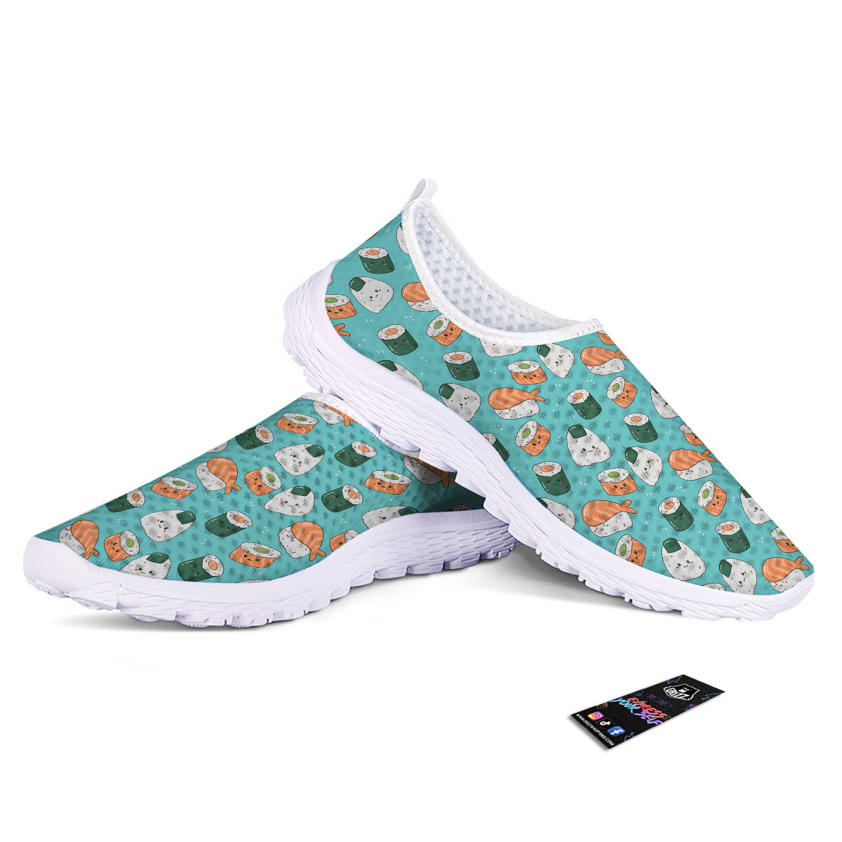 Sushi Kawaii Japanese Print Pattern Nurse Shoes-grizzshop