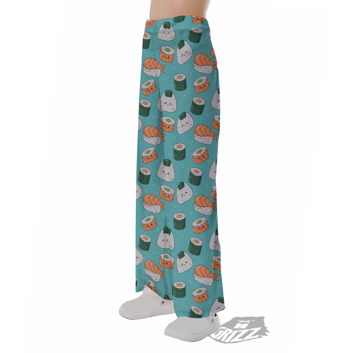 Sushi Kawaii Japanese Print Pattern Pajama Pants-grizzshop
