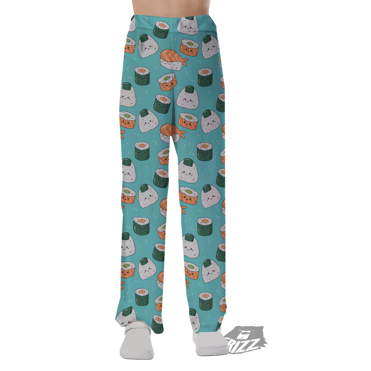 Sushi Kawaii Japanese Print Pattern Pajama Pants-grizzshop