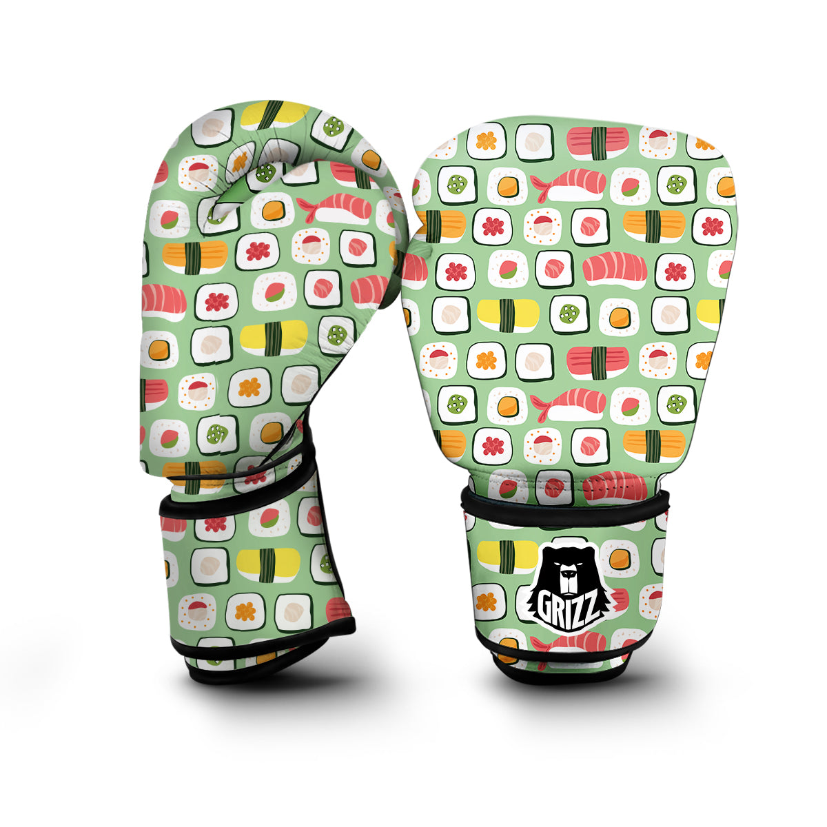 Sushi Kawaii Pattern Print Boxing Gloves-grizzshop