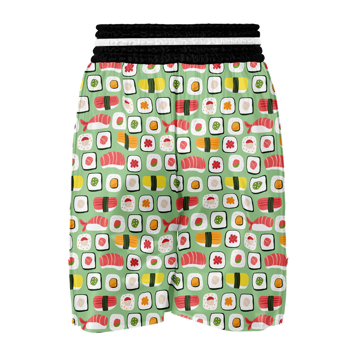 Sushi Kawaii Pattern Print Boxing Shorts-grizzshop