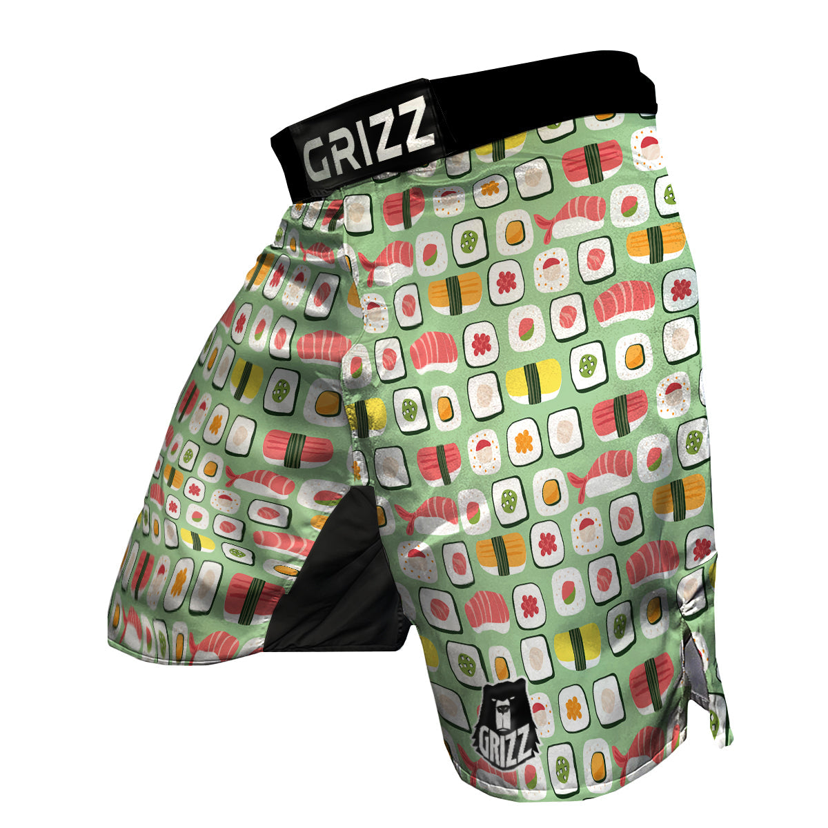 Sushi Kawaii Pattern Print MMA Shorts-grizzshop