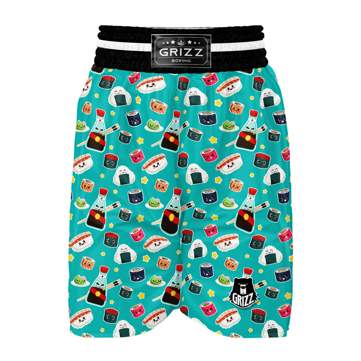 Sushi Pattern Print Boxing Shorts-grizzshop