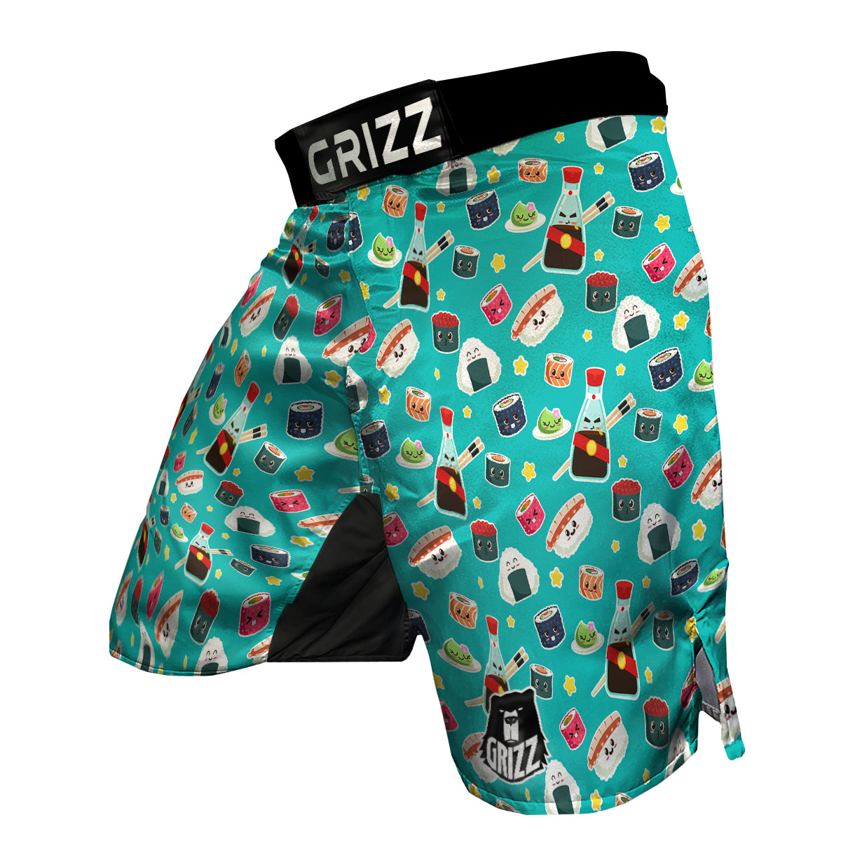 Sushi Pattern Print MMA Shorts-grizzshop