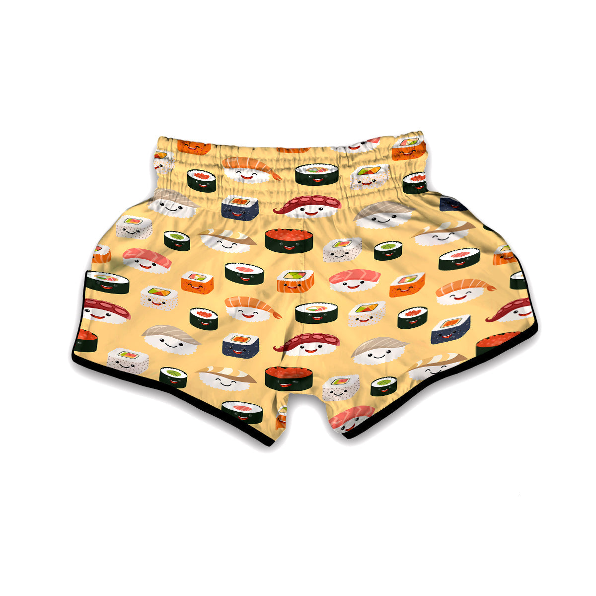 Sushi Print Pattern Muay Thai Boxing Shorts-grizzshop