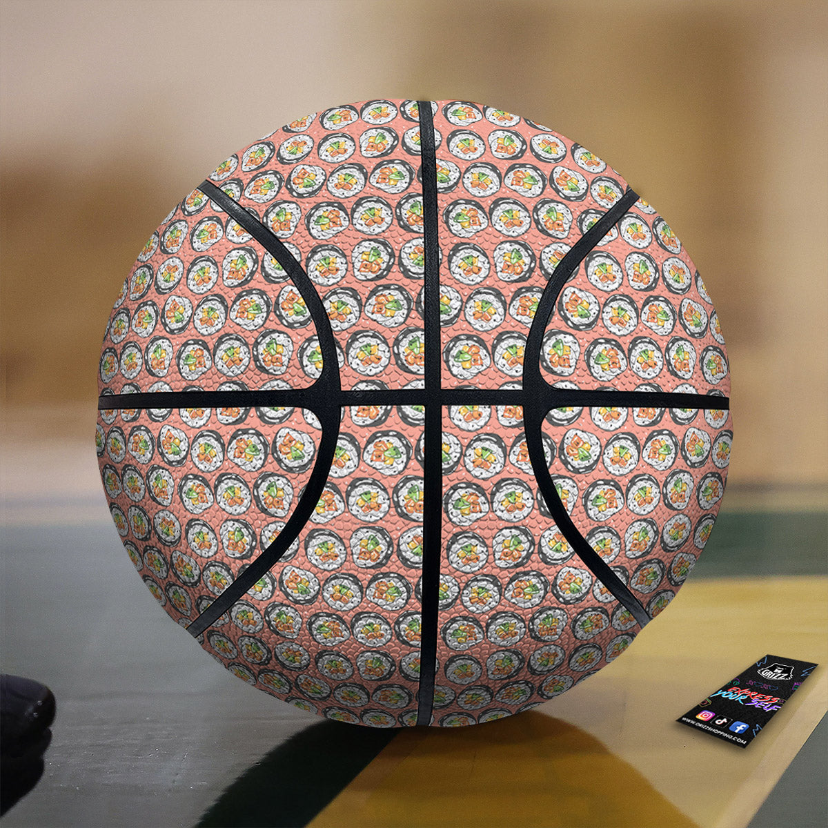 Sushi Colorful Print Pattern Basketball