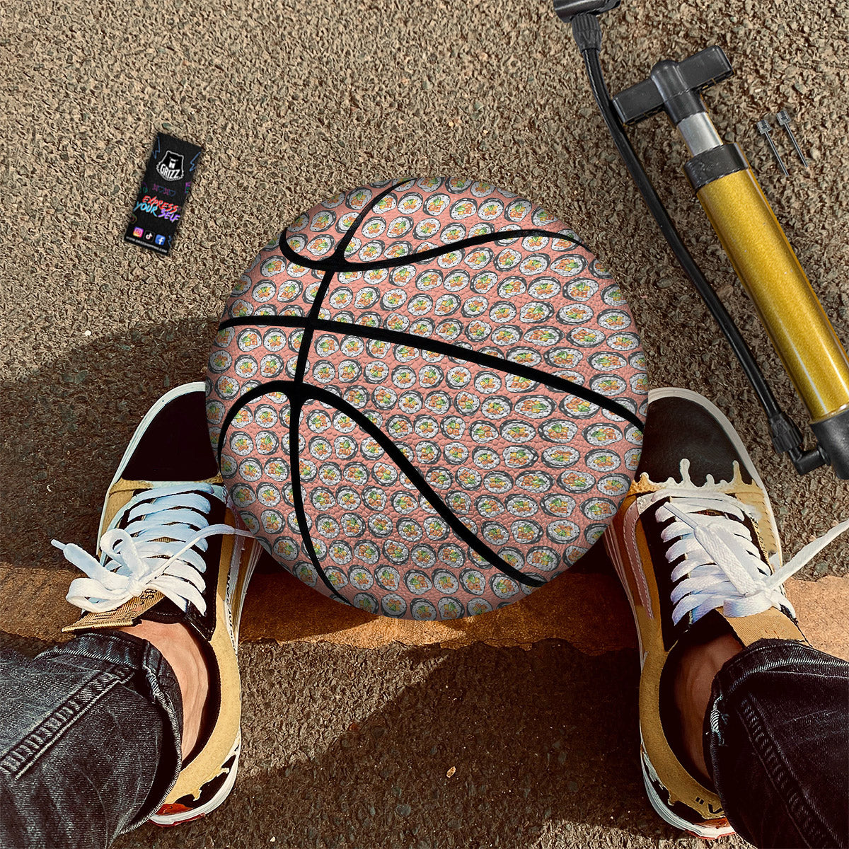 Sushi Colorful Print Pattern Basketball