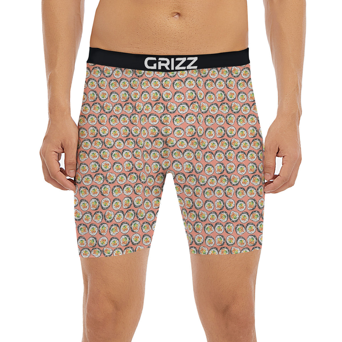 Sushi Colorful Print Pattern Boxer Briefs