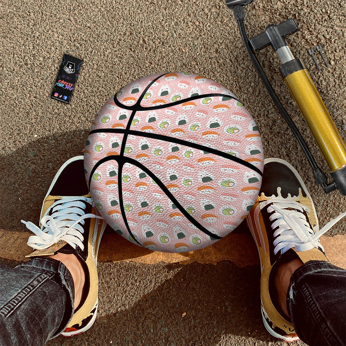 Tattersall Pastel Pink Print Pattern Basketball