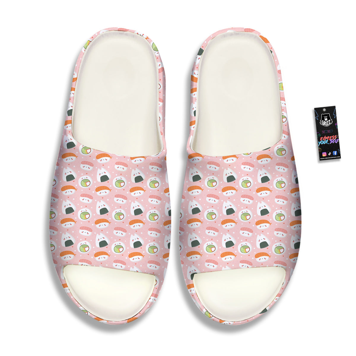 Sushi Cute Japanese Print Pattern Sandals-grizzshop