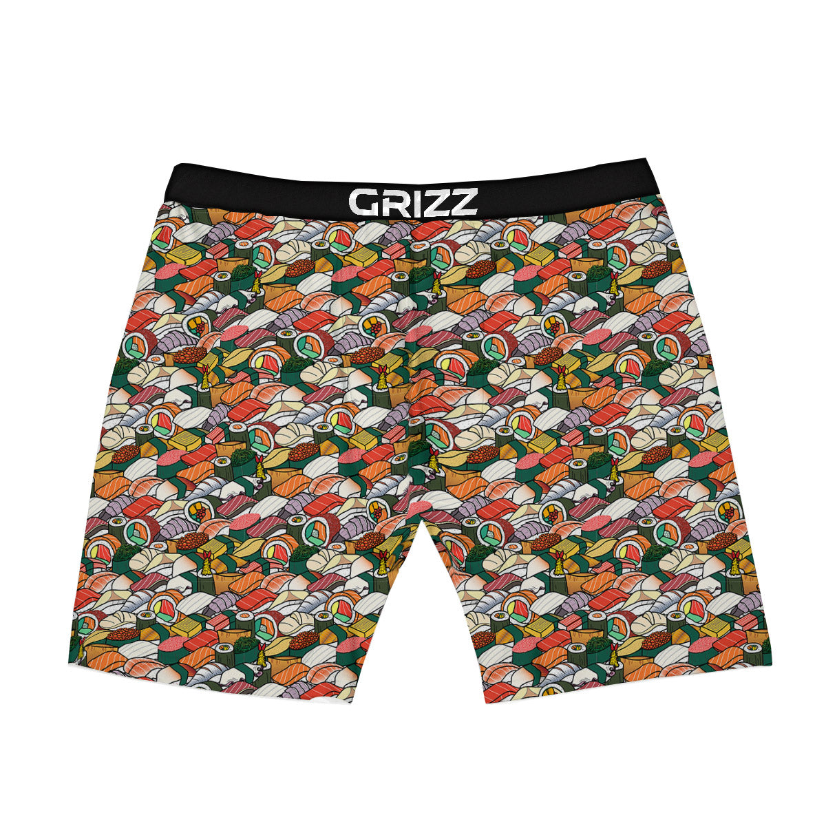 Sushi Japanese Colorful Print Pattern Boxer Briefs