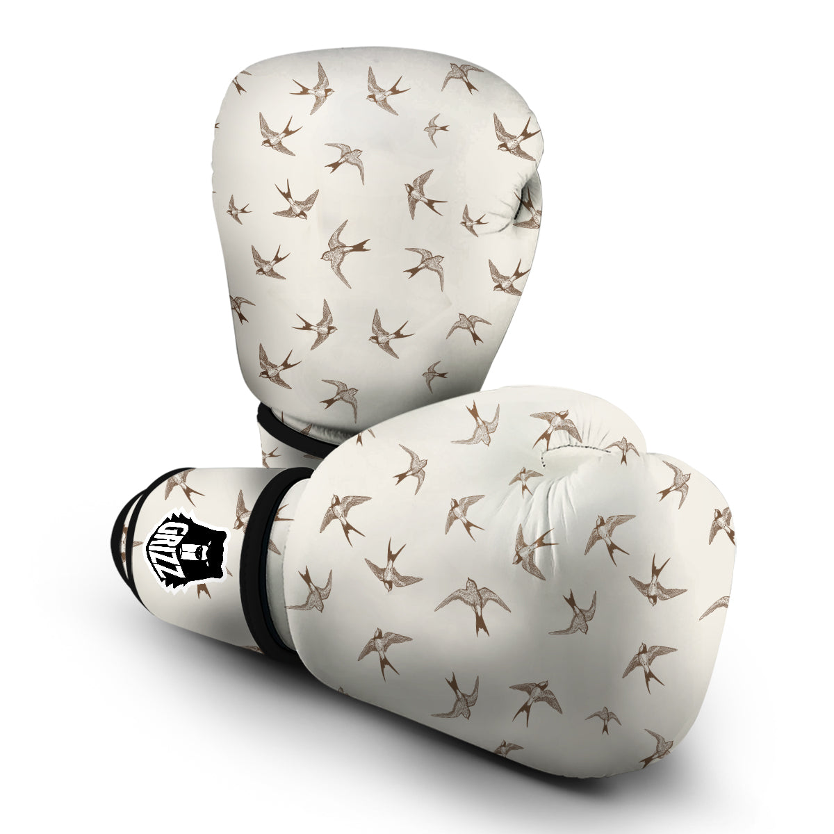 Swallow Print Pattern Boxing Gloves-grizzshop