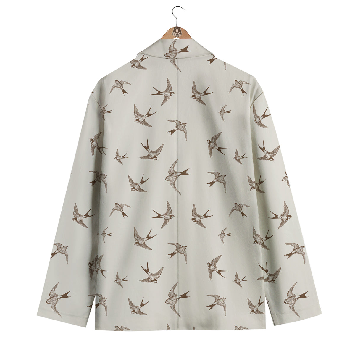 Swallow Print Pattern Men's Blazer-grizzshop