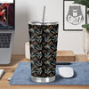 Swallows And Roses Tattoo Print Pattern Tumbler-grizzshop