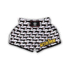 Swan Pattern Print Muay Thai Boxing Shorts-grizzshop