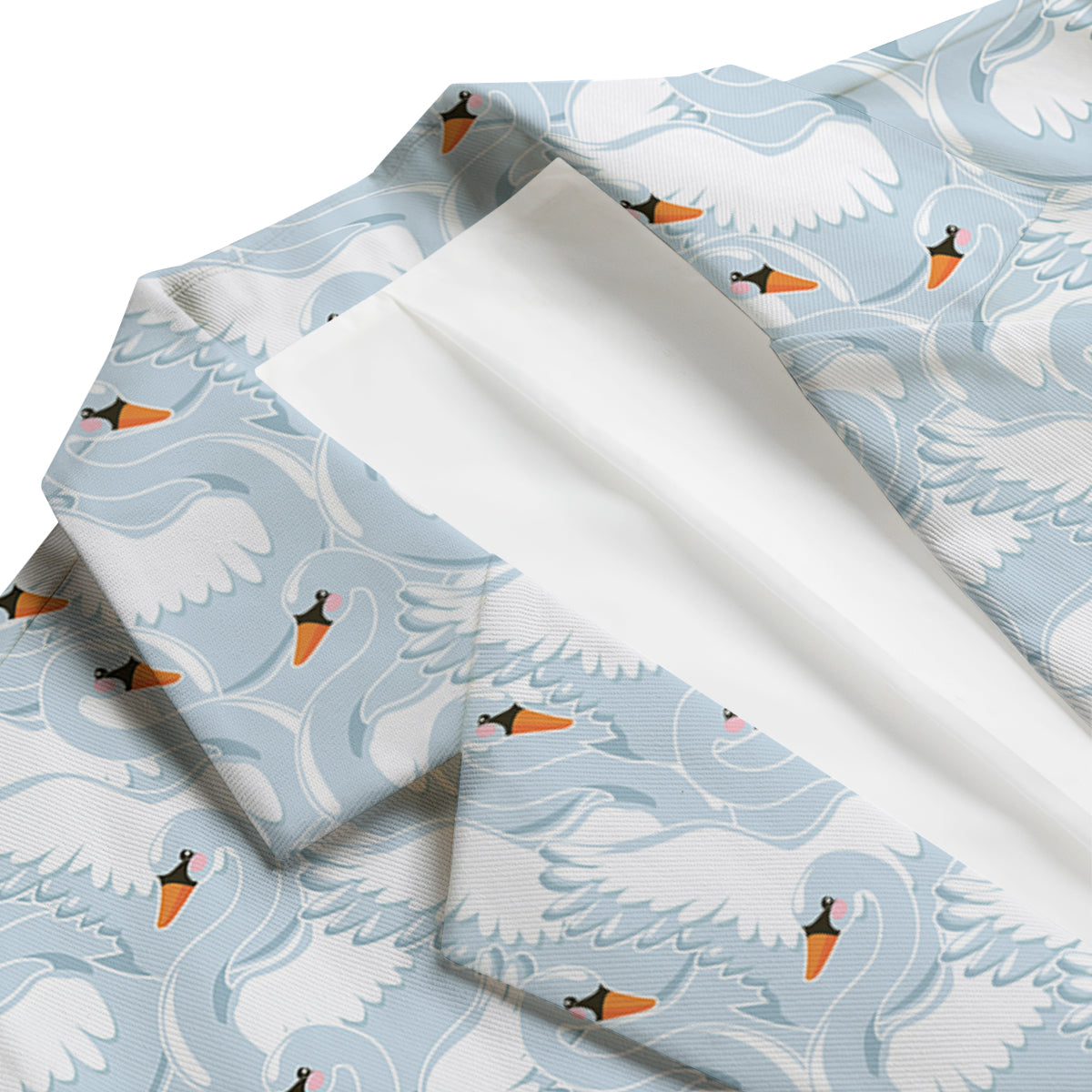 Swan Print Pattern Men's Blazer-grizzshop