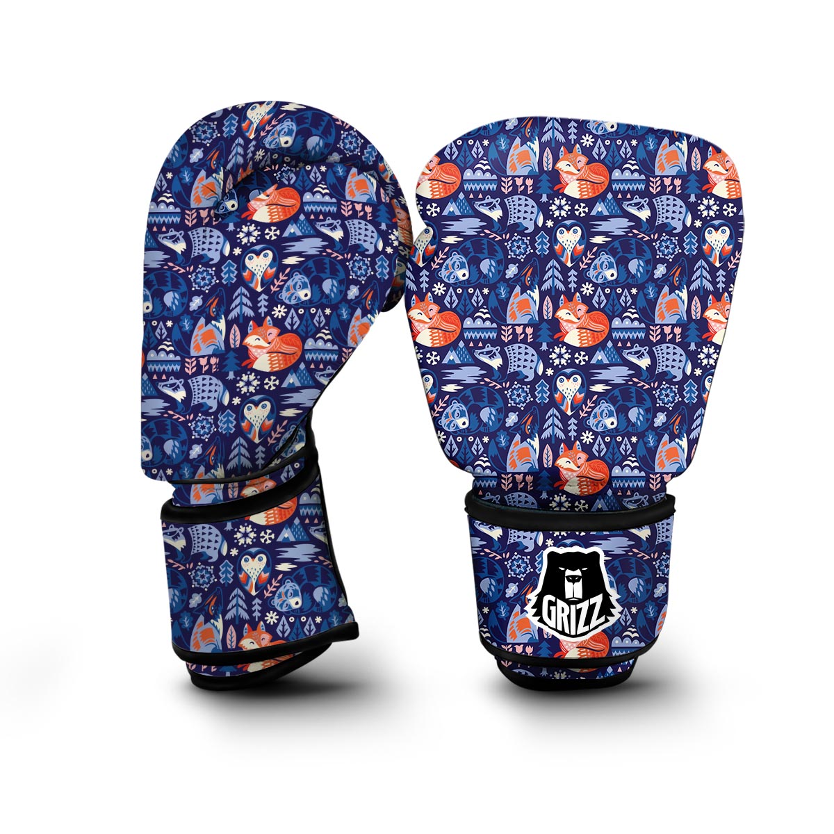 Swedish Animal Pattern Print Boxing Gloves-grizzshop