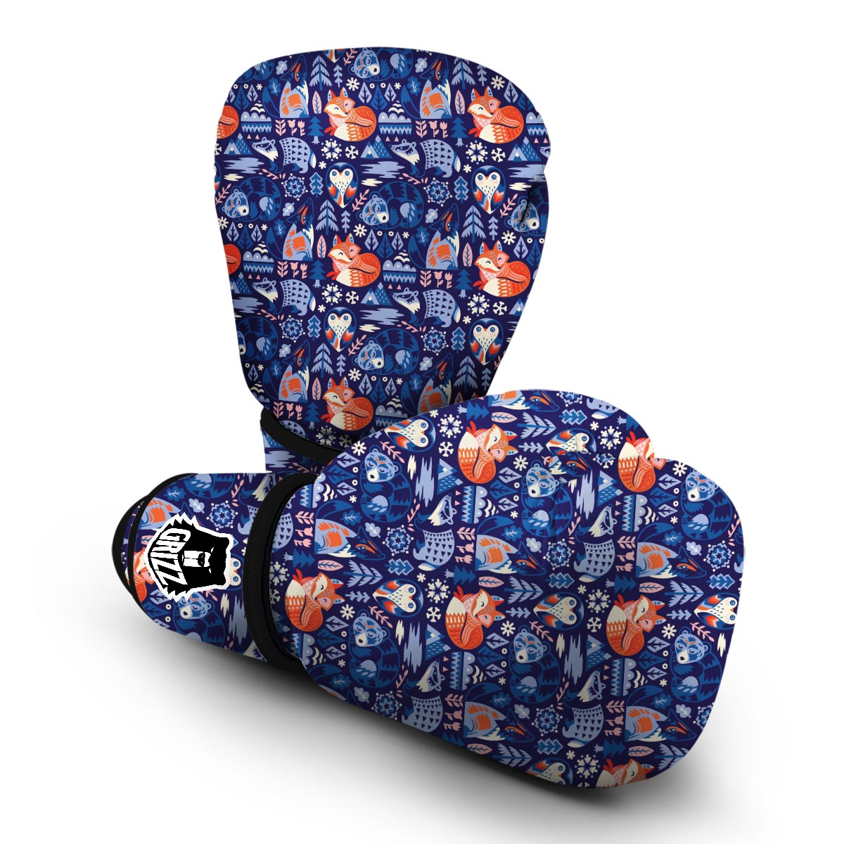 Swedish Animal Pattern Print Boxing Gloves-grizzshop