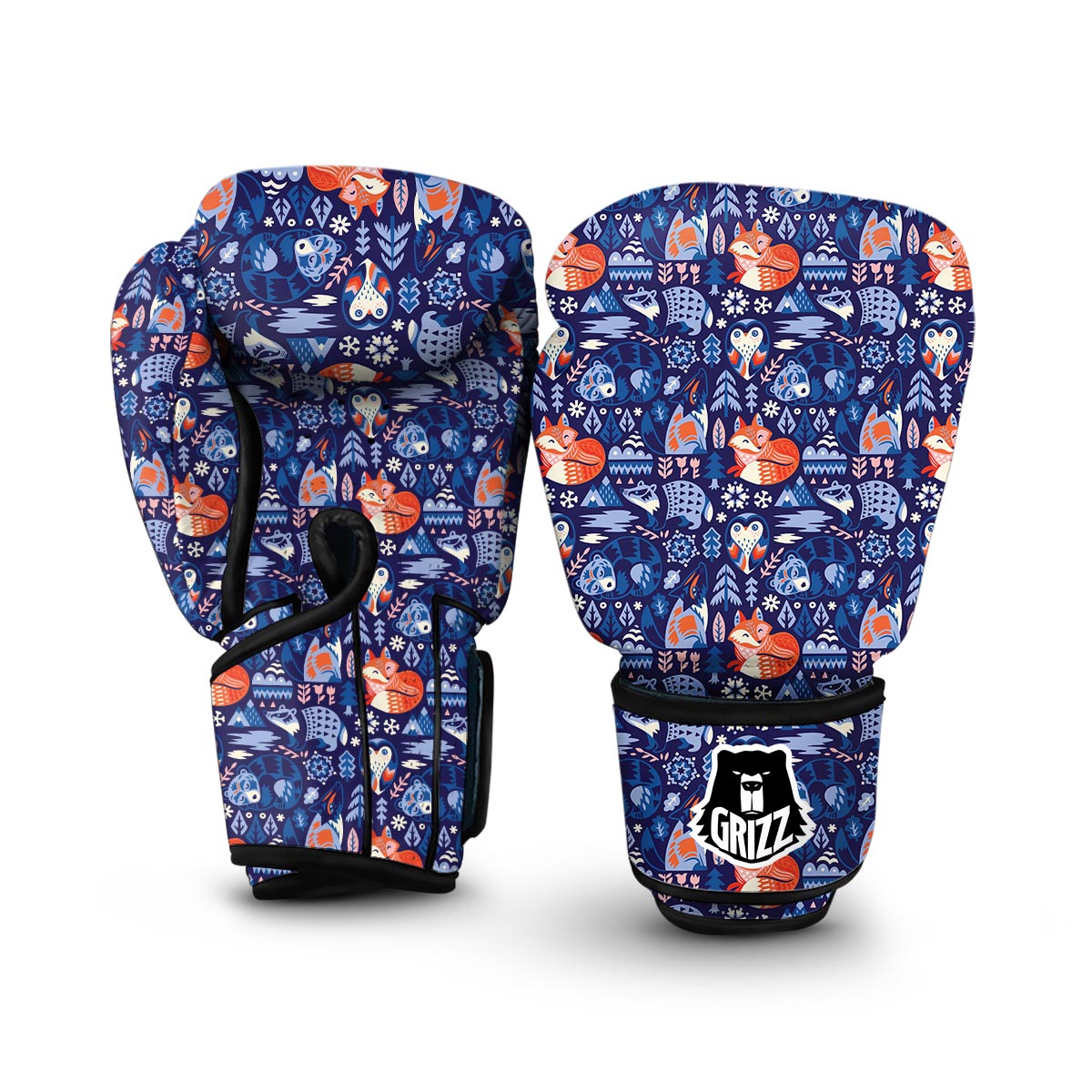 Swedish Animal Pattern Print Boxing Gloves-grizzshop