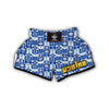 Swedish Pattern Print Muay Thai Boxing Shorts-grizzshop