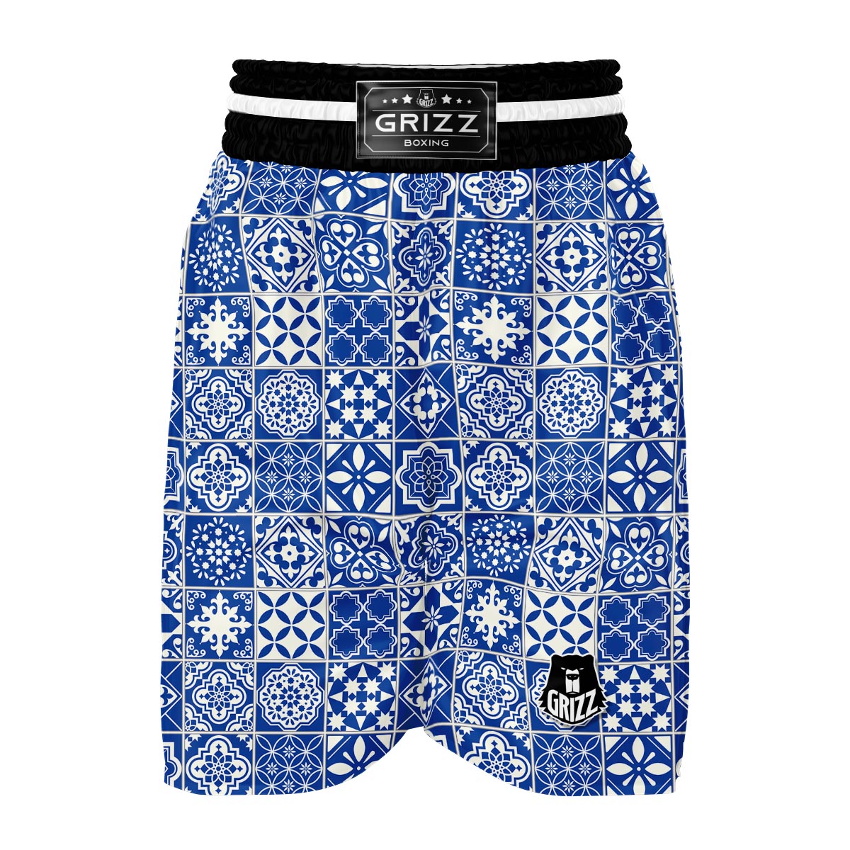 Swedish Print Pattern Boxing Shorts-grizzshop