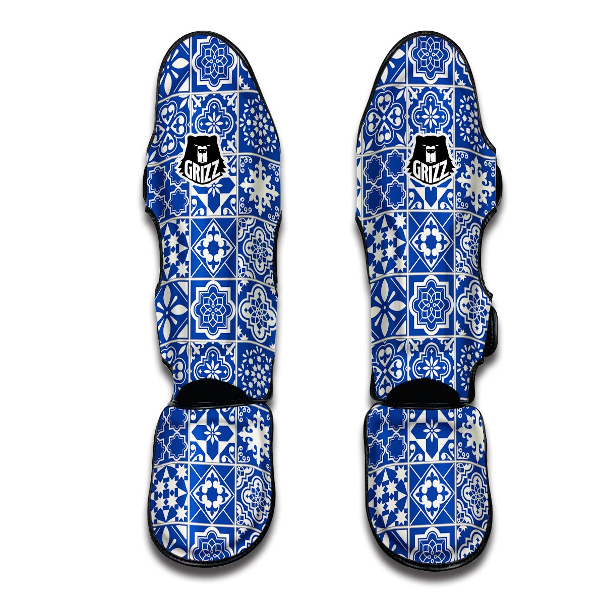 Swedish Print Pattern Muay Thai Shin Guards-grizzshop