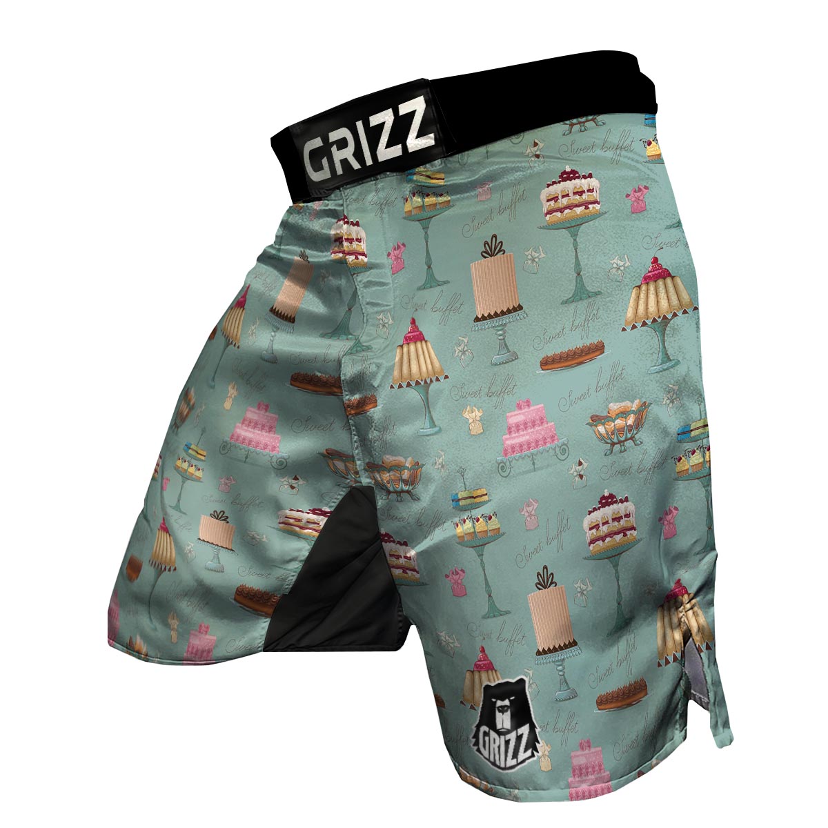 Sweet Cake Pattern Print MMA Shorts-grizzshop